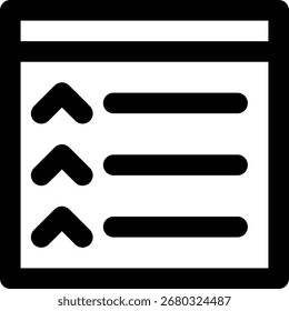 SERP, Search Engine, Results Page Outline Icon