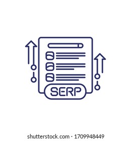 SERP and seo optimization line icon