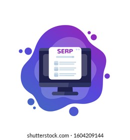 SERP, seo optimization vector icon