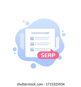 SERP and seo optimization vector icon