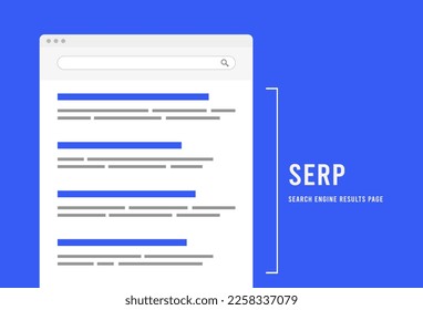 SERP stands for Search Engine Result Pages and displays list of relevant websites and content in response to users search query. Position on SERP determines website online visibility