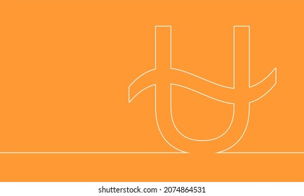 Serpent Bearer zodiac symbol icon in thin line style
