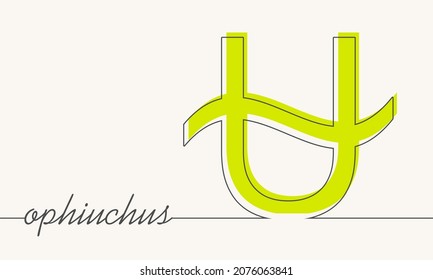 Serpent Bearer zodiac symbol icon in thin line style