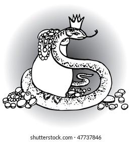 serpent guardian black and white