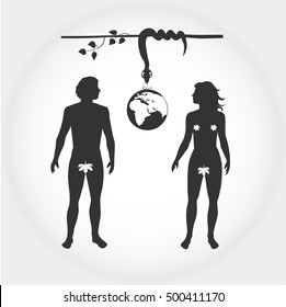 the serpent offers the planet Earth to Adam and Eve