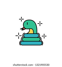 Serpent, snake icon. Element of color St Patricks day icon. Premium quality graphic design icon. Signs and symbols collection icon for websites, web design, mobile app