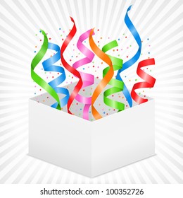 Serpentine in cardboard box, vector eps10 illustration