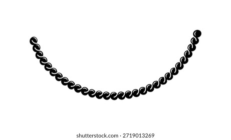 Serpentine Chain  symbol, black isolated silhouette