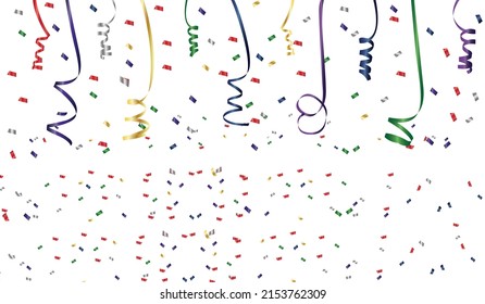 Serpentine and confetti background, vector