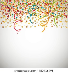 serpentine curling confetti isolated vector illustration eps 10
