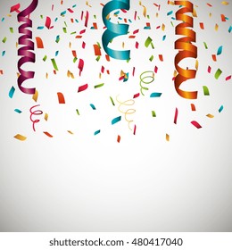 serpentine curling confetti isolated vector illustration eps 10