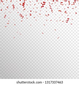 Serpentine gold and silver isolated. Confetti festive sparkling and brilliant. Vector illustration. Vector.