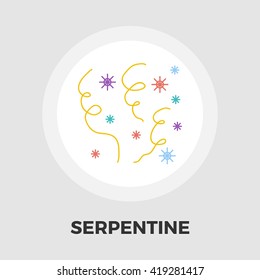Serpentine icon vector. Flat icon isolated on the white background. Editable EPS file. Vector illustration.
