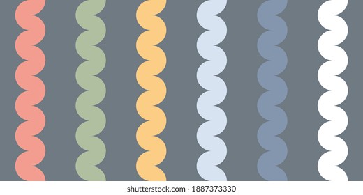Serpentine Japanese motif pattern traditional Japan geometric ornament. Minimalist background simple geo all over print block for kids fashion textile, towel, shirt fabric, interior wallpaper, cards.