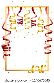 Serpentine party concept background. Realistic illustration of serpentine party vector concept background for web design