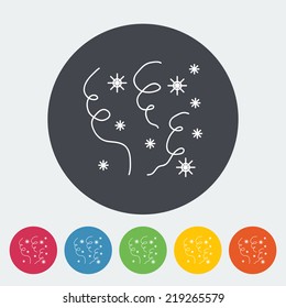 Serpentine. Single flat icon on the circle. Vector illustration.