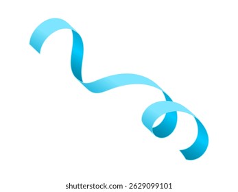 Fondo de Vector de cinta serpentina serpentina. Decoración espiral colorida del papel de la celebración aislada en blanco para el regalo, saludo, diseño festivo.