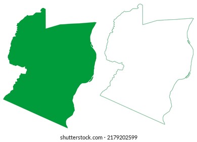 Serra do Ramalho municipality (Bahia state, Municipalities of Brazil, Federative Republic of Brazil) map vector illustration, scribble sketch Serra do Ramalho map
