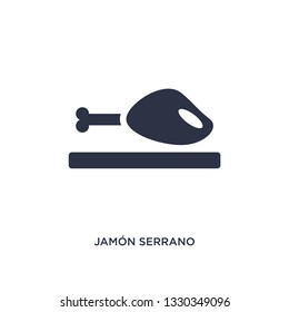 jamón serrano icon. Simple element illustration from culture concept. jamón serrano editable symbol design on white background. Can be use for web and mobile.