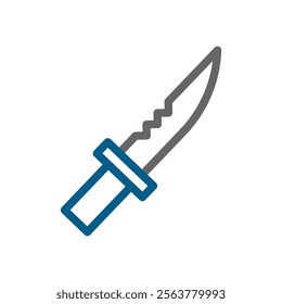 Serrated knife icon. Concept of cooking, kitchen, and cutlery.