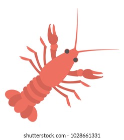 
A serrated mud crab, sea creature flat icon

