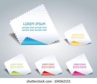 serrated paper for advertising or product business