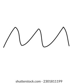 serration triangle line hand drawn 