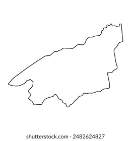 Serravalle castelli map, administrative division of San Marino. Vector illustration.