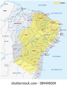 sertao map, brazil