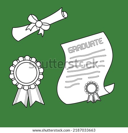 Sertificate Graduation Celebrate Theme Digital Stamp