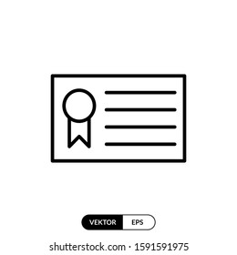Sertificate icon vector illustration logo template for many purpose. Isolated on white background.