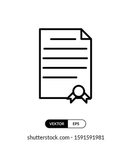 Sertificate icon vector illustration logo template for many purpose. Isolated on white background.
