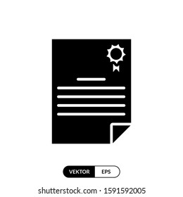Sertificate icon vector illustration logo template for many purpose. Isolated on white background.