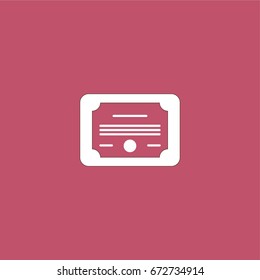 sertificate icon. vector sign symbol on white background