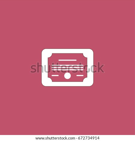 sertificate icon. vector sign symbol on white background