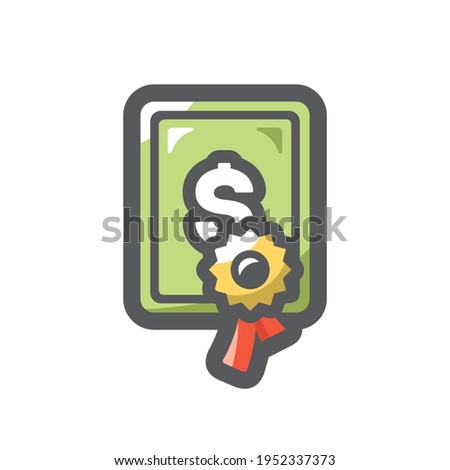 Sertificate license blank Vector icon Cartoon illustration