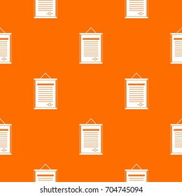 Sertificate pattern repeat seamless in orange color for any design. Vector geometric illustration