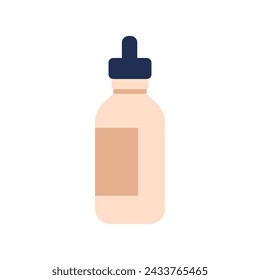 Serum bottle, aroma cosmetic product in glass or plastic container vector illustration