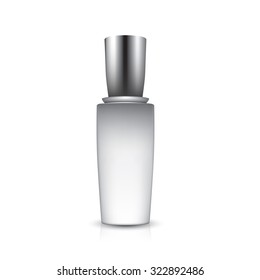 serum bottle on white background