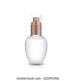 serum bottle on white background