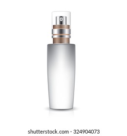 serum bottle on white background