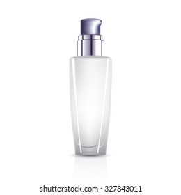 serum bottle on white background
