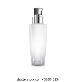 serum bottle on white background