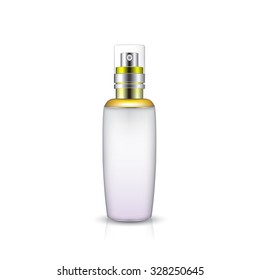 serum bottle on white background