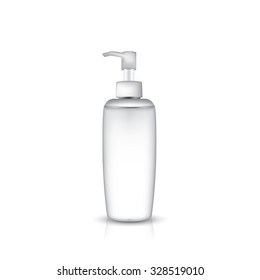 serum bottle on white background