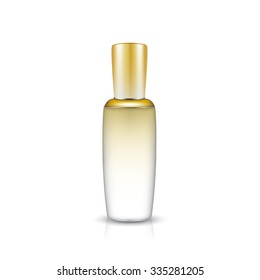 serum bottle on white background