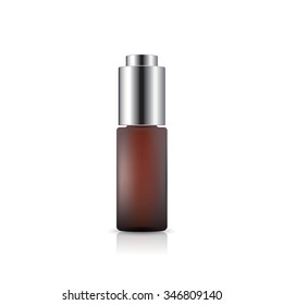 serum bottle on white background