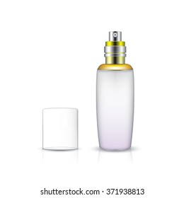 serum bottle on white background