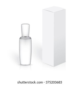 serum bottle on white background