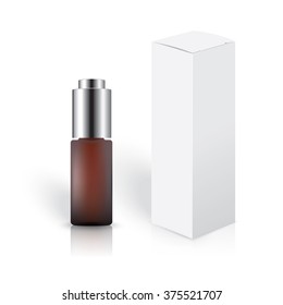 serum bottle on white background